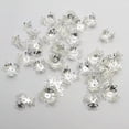 thumbnail image 2 of U8MO 200 Silver 3-Petals Flower Filigree End Bead Caps 14mm jewelry finding, 2 of 6