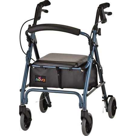 NOVA Medical Products GetGo Petite Rolling Walker, Blue