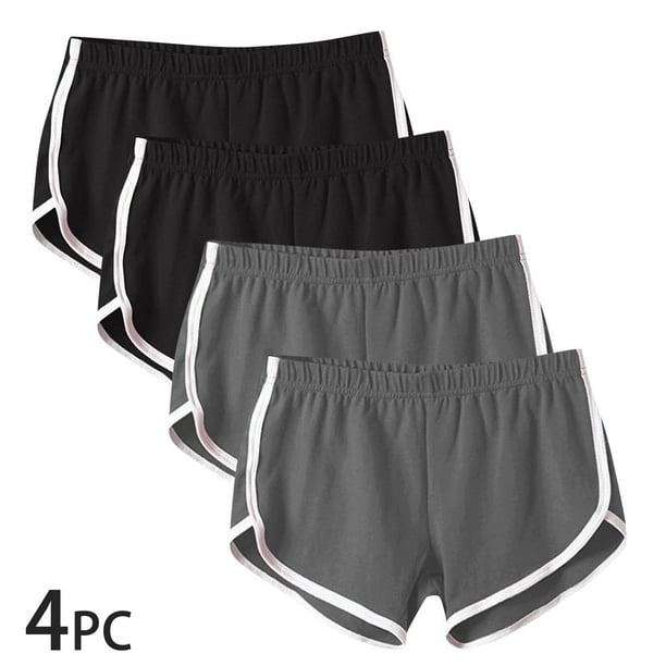 Puntoco Pantalones cortos de salón para mujer, pantalones cortos casuales de verano con cintura elástica para mujer
