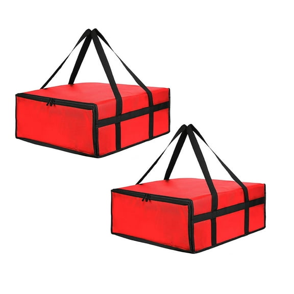 2Pack Pizza Bags For Transport 20X20X6 Inch Insulated Non Woven Cloth Pizza Bag For Outdoor Picnic Closure Bags & Lids & Boxes Home Decor