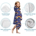 thumbnail image 7 of Dark Blue Rainbow Pattern Hooded Bath Towel，50"x30" for Ages 3 To 12 Kids, Quick Dry Lightweight Soft Microfiber Hood Beach Towel Cover Up for Kids, 7 of 7