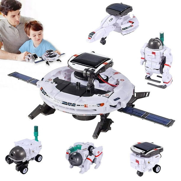 Juguetes de robot solar para niños de 8 a 12 años, proyectos, kits científicos 6 en 1, juguetes educativos de construcción, regalos de cumpleaños de Navidad para niños, niñas y adolescentes de 8 a 12