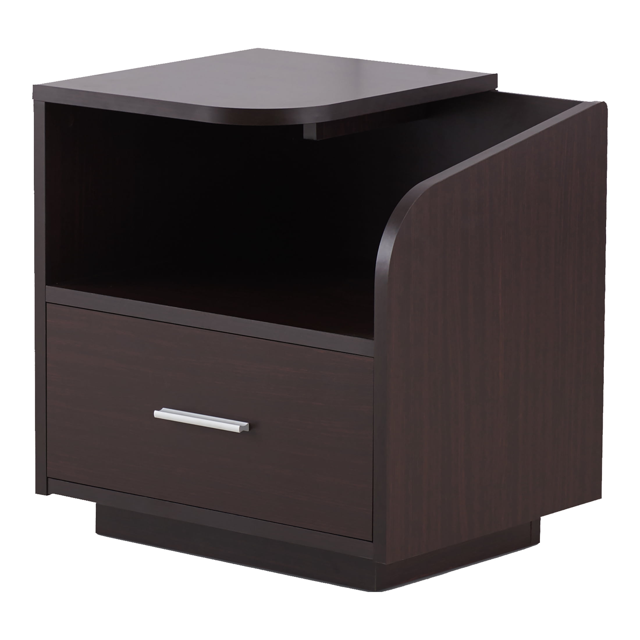 Furniture of America Lara 1-Drawer End Table, Walnut