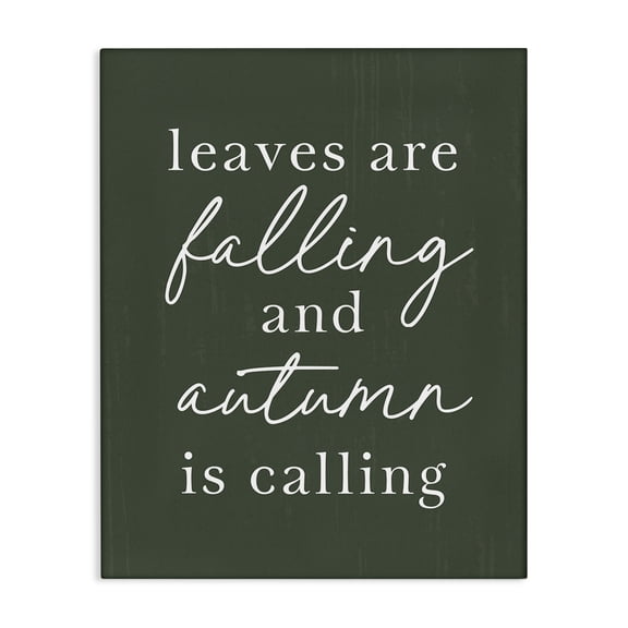 Stupell Industries Farmhouse Leaves Are Falling Canvas Art, 16 x 20, by Lettered and Lined