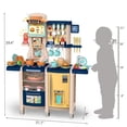 thumbnail image 4 of Hommoo Kids Play Kitchen, 65Pcs Kitchen Playset, Kitchen Toys with Real Sounds and Light for Girls and Boys,Multicolors, 4 of 9