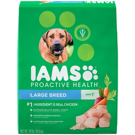 - IAMS PROACTIVE HEALTH Adult Large Breed Dry Dog Food Chicken, 40 lb. Bag