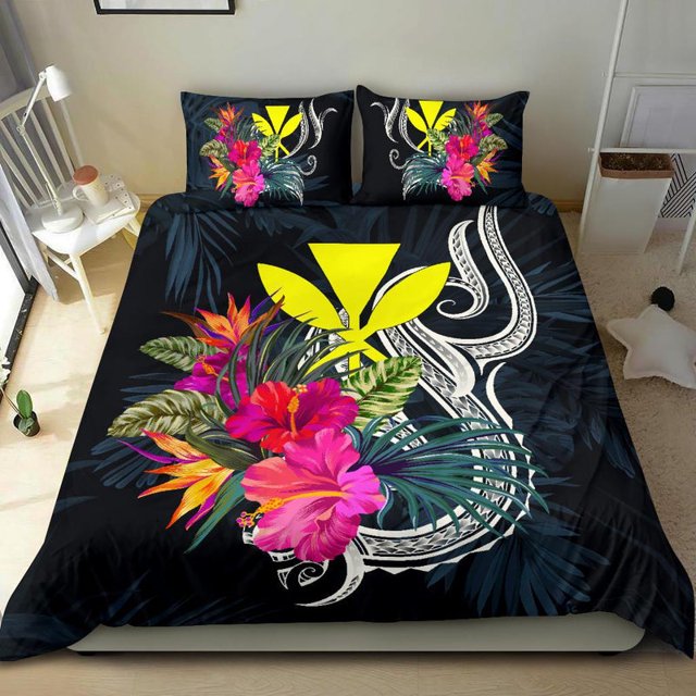 Juego de Cama Polinesio - Hawaii Juego de Funda Nórdica Flores Tropicales