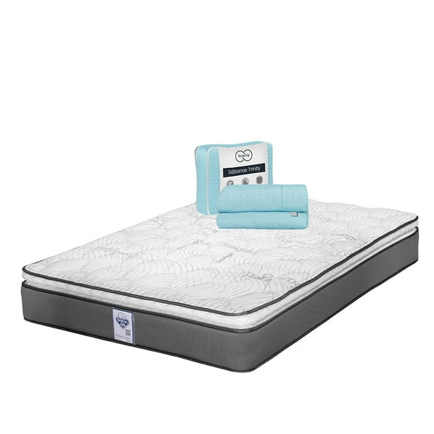 Colchón Queen Size Prestige Spring Air + Juego de Sábanas Trinity