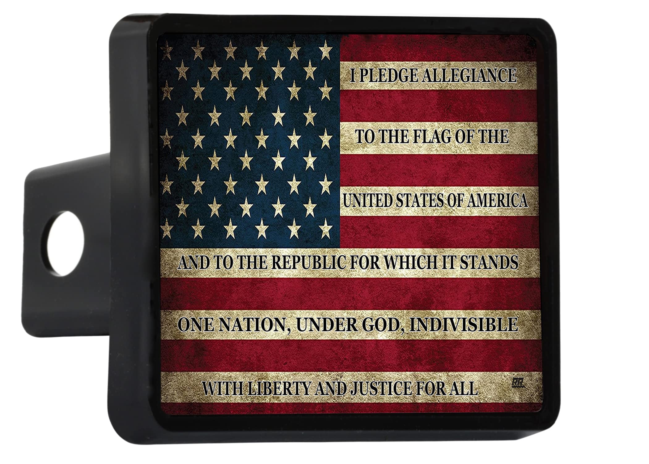 Thin Blue Line Flag Trailer Hitch Cover – 2" Receiver Plug, Shows Support For Law Enforcement, Made In USA
