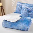 thumbnail image 4 of Homewish Dreamy Butterfly Quilt Full For Girls,Blue Oil Painting Full Bedspread Sets,3pcs, 4 of 7