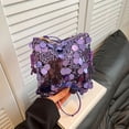 thumbnail image 4 of Weloille Crossbody Bag 1 Pack, Sequins Fashion Chain Underarm Bag, Trendy Unique Mini Bucket Handbag, Lightweight Portable Shoulder Bag for Girl Daily Outing Party Shopping Travel, 4 of 6