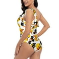 thumbnail image 4 of Honeii Duck In Black Suit1 for women's one-piece swimsuit featuring a chic one-shoulder design experience elegance and style in the water-Large, 4 of 6