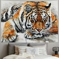 thumbnail image 2 of Leisuo Wall Hanging White Tapestry - Nature, Wild Animals Wall Tapestry - Yellow, Grey Living Room Decor &amp; Home Wall Art - Large Tapestries for Bedroom Painting, 2 of 6