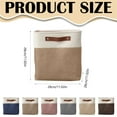 thumbnail image 3 of Large Fabric Storage Basket with Handles, 11"x11" Canvas Organizer Bin for Clothes or Laundry, Foldable Storage Box for Bedroom,Home Storage Organizer, Fabric Storage Basket,Brown,1PC, 3 of 9
