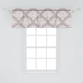 thumbnail image 2 of Damask Window Valance, Nostalgic Leaf Bloom Ornament Vintage Concept Repetition with Soft Colors, Curtain Valance for Kitchen Bedroom with Rod Pocket, 54" X 18", Warm Taupe Coconut, by Ambesonne, 2 of 2