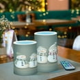 thumbnail image 3 of Yayeee Flameless Candles with Remote Flickering Battery Operated Multi Color Changing, Cute Snowmen, 3 of 7