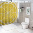 thumbnail image 7 of BCIIG Lemon Slice Bathroom Decor Set with Hooks, Colorful Luxurious Graphic Print Polyester Fabric Shower Curtain Set, Waterproof Shower Curtain with Hooks 60x72, 7 of 7