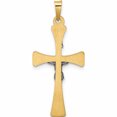 thumbnail image 4 of 14K Two-Tone Polished Hollow Inri Crucifix Cross Pendant (32.9 X 14.77) Made In United States -Jewelry By Sweet Pea, 4 of 7