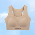 thumbnail image 2 of QIUOMBBP Girls' Seamless Training Bras Lightweight Sports Bras with Padding Breathable No Wire Summer Bras Coffee 14 Years, 2 of 6