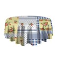 thumbnail image 5 of Pioneer Flower Floral Print Pattern Round Tablecloth 60"x60",Wrinkle Wipeable Table Cloth for Kitchen Dining Room Picnic Patio Party, 5 of 6