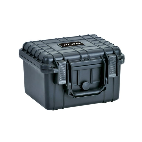 MEIJIA Portable All Weather IP67 Waterproof Hard Case with Foam,Fit Use of Drones,Camera,Equipments,Elegant Black,10.62 x9.68x6.87inches