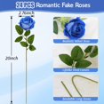 thumbnail image 3 of 24Pcs Royal Blue Velvet Artificial Roses, Realistic Faux Roses for Wedding Centerpieces, Bridal Bouquet, Mermaid Theme Party Decor, 3 of 7