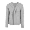 thumbnail image 3 of Vedolay Womens Tops Women's 2023 Oversized Sweater Long Sleeve Mock Neck Loose Ribbed Tops,Gray XL, 3 of 5