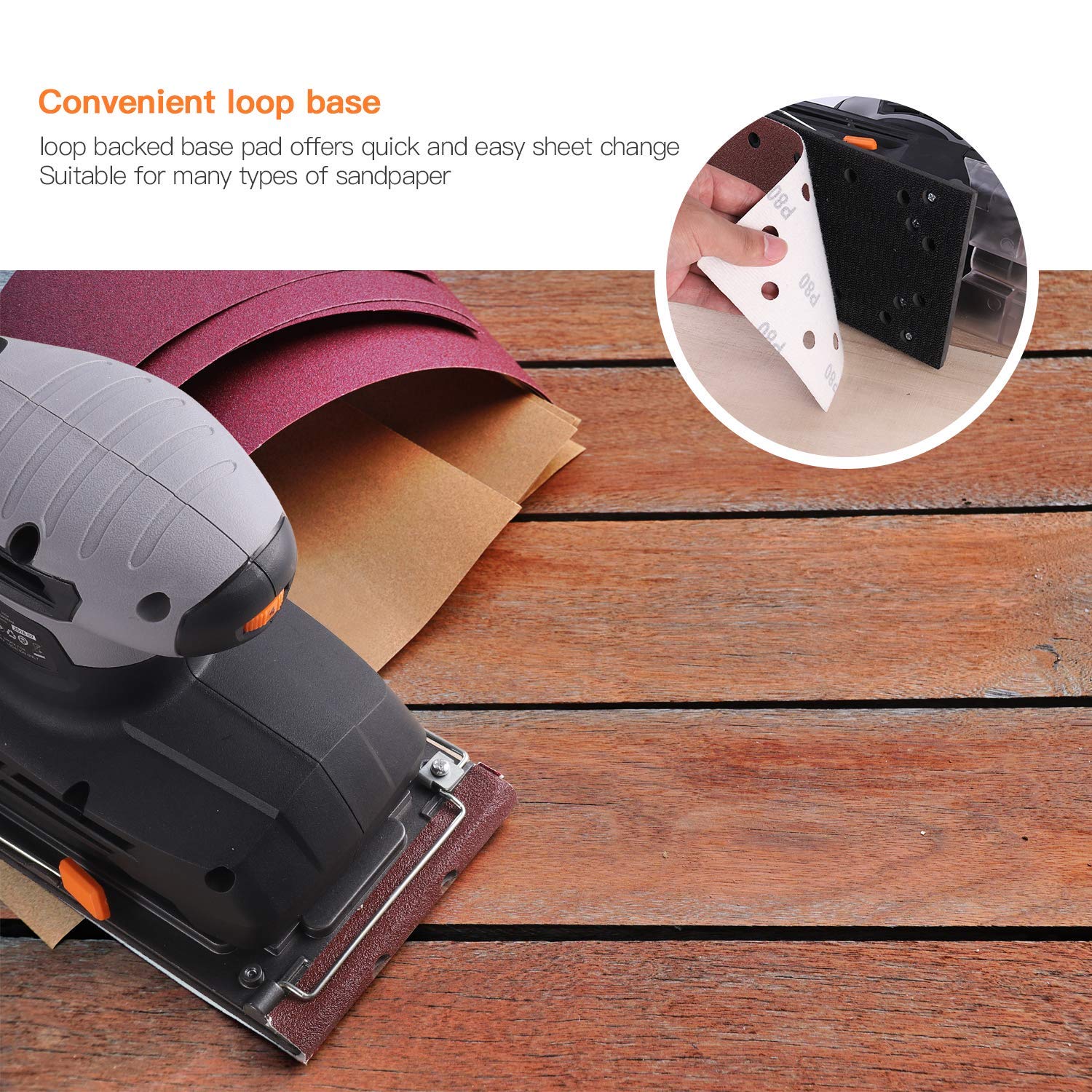 Large Sanding Base and Variable Speed 