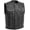 Black White, variant on - Lowside - Mens Motorcycle Biker Riding Canvas Vest - 3X Large