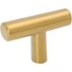 thumbnail image 1 of 5 Pack Gold Cabinet Knobs Brushed Brass Drawer 2in Knobs Gold Dresser Hardware - Single Hole Handles For Kitchen Cupboard Doors Closet Hardware, 1 of 4