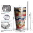thumbnail image 6 of 30oz Pioneer Flower Tumblers Stainless Steel Tumbler with Lid and Straw,Vacuum Insulated Double Wall Travel Tumbler Cups Mug with Cleaning Brush for Coffee,Tea, 6 of 7