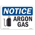 thumbnail image 1 of SignMission OS-NS-D-1824-L-10173 Signe d'Avertissement d'Osha - Signe de Gaz d'Argon avec le Symbole, 1 of 1