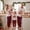 Red, variant on Family Christmas Pajamas Matching Sets Plaid Christmas Tree Letter Print Tops Plaid Pants Sleepwear