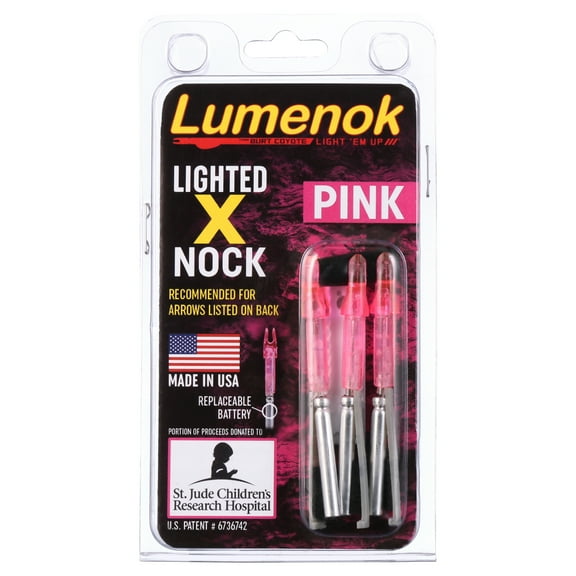 Lumenok Lighted Nocks Pink X 3 Pk.