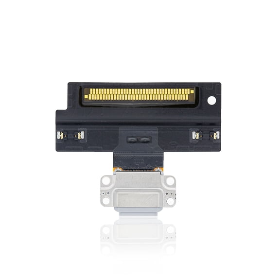 Replacement Charging Port Flex Cable Compatible For iPad Air 3 (Soldering Required) (White) (Premium) (White)