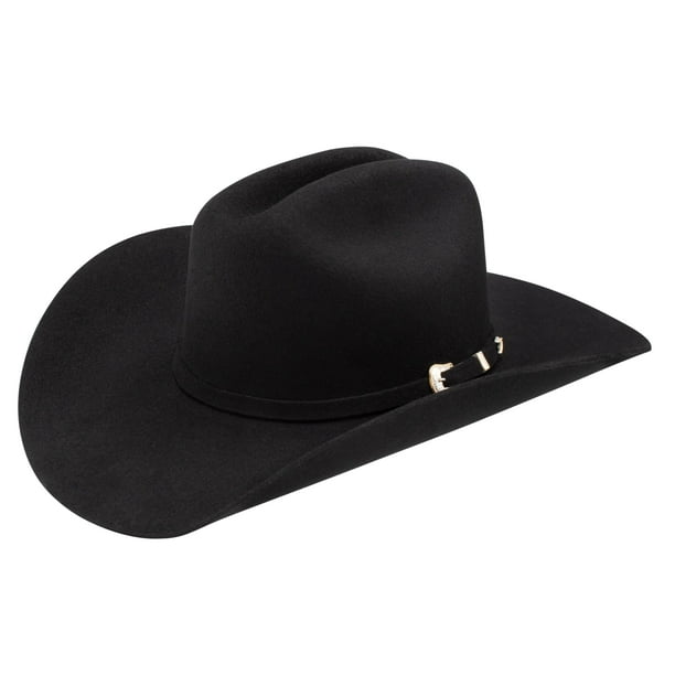 Sombrero Western Hat Stetson Oak Ridge de fieltro de lana negro 3X, talla 7.5