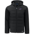 thumbnail image 2 of Men's Cutter & Buck Black Buffalo Bills  Evoke PrimaLoft Hybrid Eco Softshell Recycled Full-Zip Hooded Jacket, 2 of 3