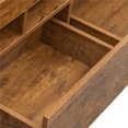 thumbnail image 6 of TV Cabinet for 55 Inch TV, SEGMART TV Stand with LED Lights, High Gloss TV Console with Drawers, Home Media Entertainment Center for Living Room, Walnut, LLL2605, 6 of 9