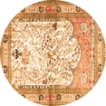 thumbnail image 1 of Ahgly Company Indoor Round Animal Orange Traditional Area Rugs, 7' Round, 1 of 1