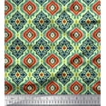 thumbnail image 1 of Soimoi Polyester Crepe Fabric Ogee Damask Decor Fabric Printed Yard 42 Inch Wide, 1 of 3