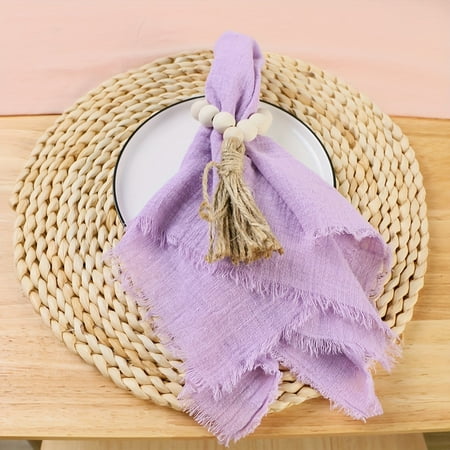 

wwbo 6pcs/12pcs Handmade Cotton Napkins Dinner Napkin Cloth Mouth Cloth Western Table Decoration Placemat Reusable Soft Comfortable Wedding Party Restaurant Holiday Party Napkins