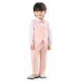 thumbnail image 4 of Hiijoy Boys Formal Suit Waistcoat Pants Bow Tie Party Tuxedo Outfits, Sizes 12-18M, 4 of 4