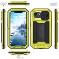 thumbnail image 2 of Dteck for iPhone 16E Case with Camera Cover Sliding, Heavy Duty Protection Rugged Screw Full Body Military Grade Metal Rubber with Stand Hard Built in Screen Protector for iPhone 16e 2025,Yellow, 2 of 7