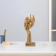thumbnail image 5 of Estatuas de pensadores Mujeres Cara Arte Estatua Resina Moderno Simple Creativo Resumen Personaje Coleccionable Estatuilla para decoraciones de mesa Dorado Gloria Escultura Dama Pensadora, 5 of 9
