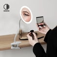 thumbnail image 5 of TUSHENGTU 6.5" Gooseneck LED Makeup Mirror, 5X Magnifying ,White Clip-on Mirror，USB Charging, 5 of 6