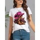 thumbnail image 2 of Camiseta de manga corta con estampado de botas, cuello redondo informal para primavera y verano, ideal para adultos, hombres, mujeres, adolescentes y jóvenes., 2 of 6