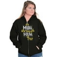 thumbnail image 4 of In Him Through Him Christian Cross Unisex Fleece Graphic Zip Up Hoodie Brisco Brands 3X, 4 of 5