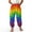 Colorful Rainbow, variant on Paw Print Aztec Harem Pants Kids 8-12 Girls Bloomer Harem Pants for Kids Bloomer Trousers for Girls Harem Bloomers Girls Elastic Ankle Trousers Kids Baggy Pants High Waisted
