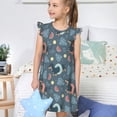 thumbnail image 4 of Balery Watermelons Dachshunds Camisón de princesa para niñas, pijama de algodón con mangas abullonadas, suave y bonito.-Small, 4 of 6