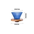 thumbnail image 3 of Coffee Filter Glass Mug, Hand Brewed Drip Coffee Filter with Removable Wooden Base, Reusable Portable Coffee Mug for Kitchen, Available in Pink/Blue/Green/Clear/Orange, 3 of 6